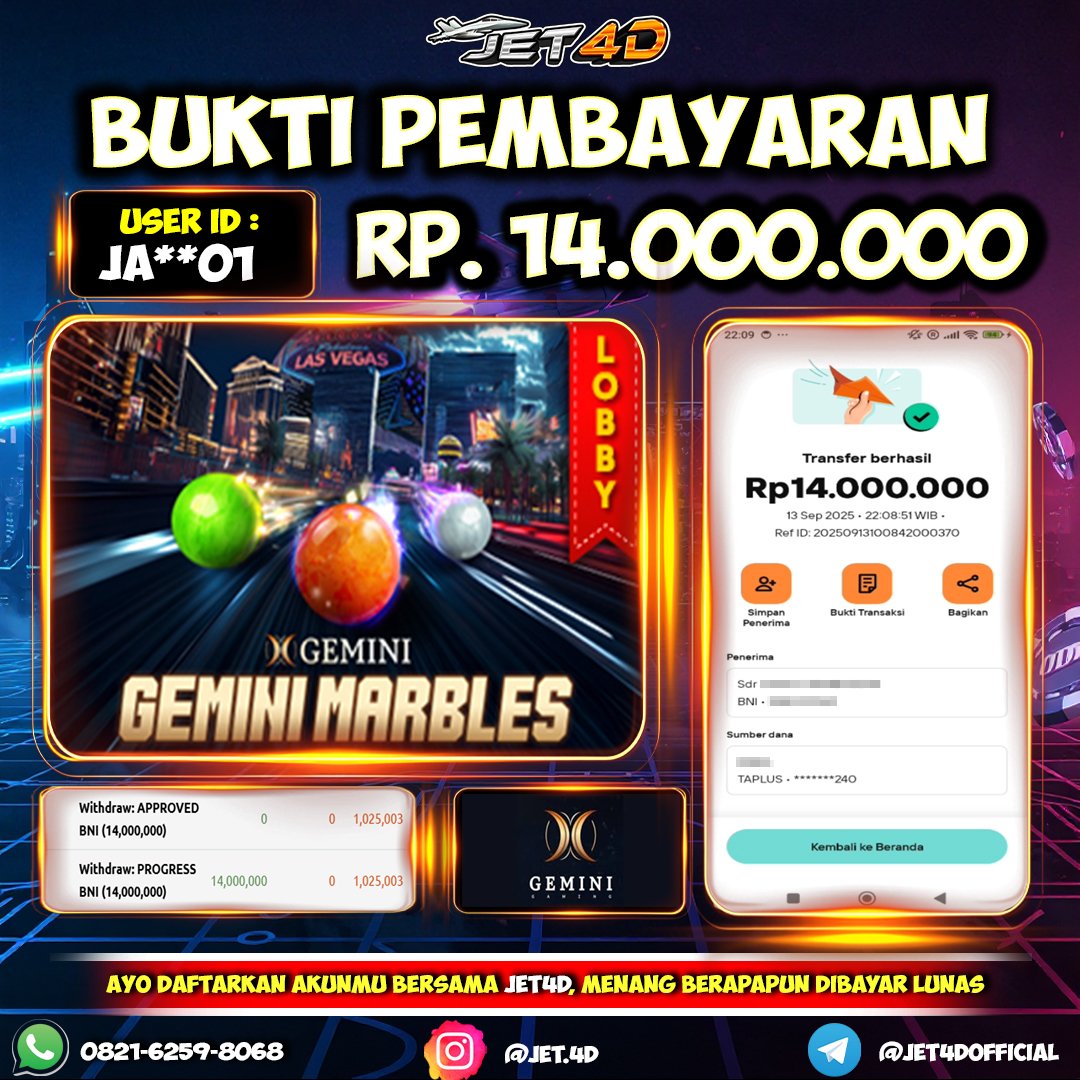 JET4D Slot Gemini Marbles